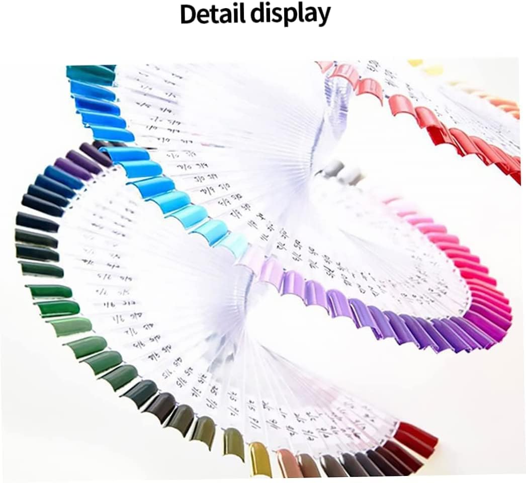 NAILWIND 120pcs False Nail Practice Tips - Natural Nail Color Display Stand for Salon, Nail Art Color Chart Spiral Rack - Perfect for Gel Polish Showcase & Nail Technician Training (Home & Professional Salon Use)