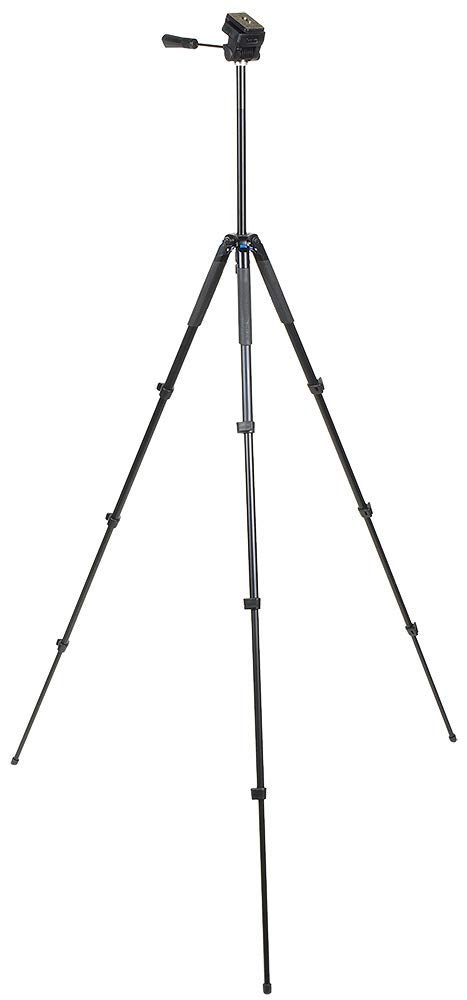 SLIK Video Sprint III Lightweight Travel Tripod with Sprint Video Head - Compatible with Mirrorless & DSLR Cameras (Sony, Nikon, Canon, Fuji) - Black (617-521) - Perfect for Travel Vlogging, Outdoor Photography & Video Shooting