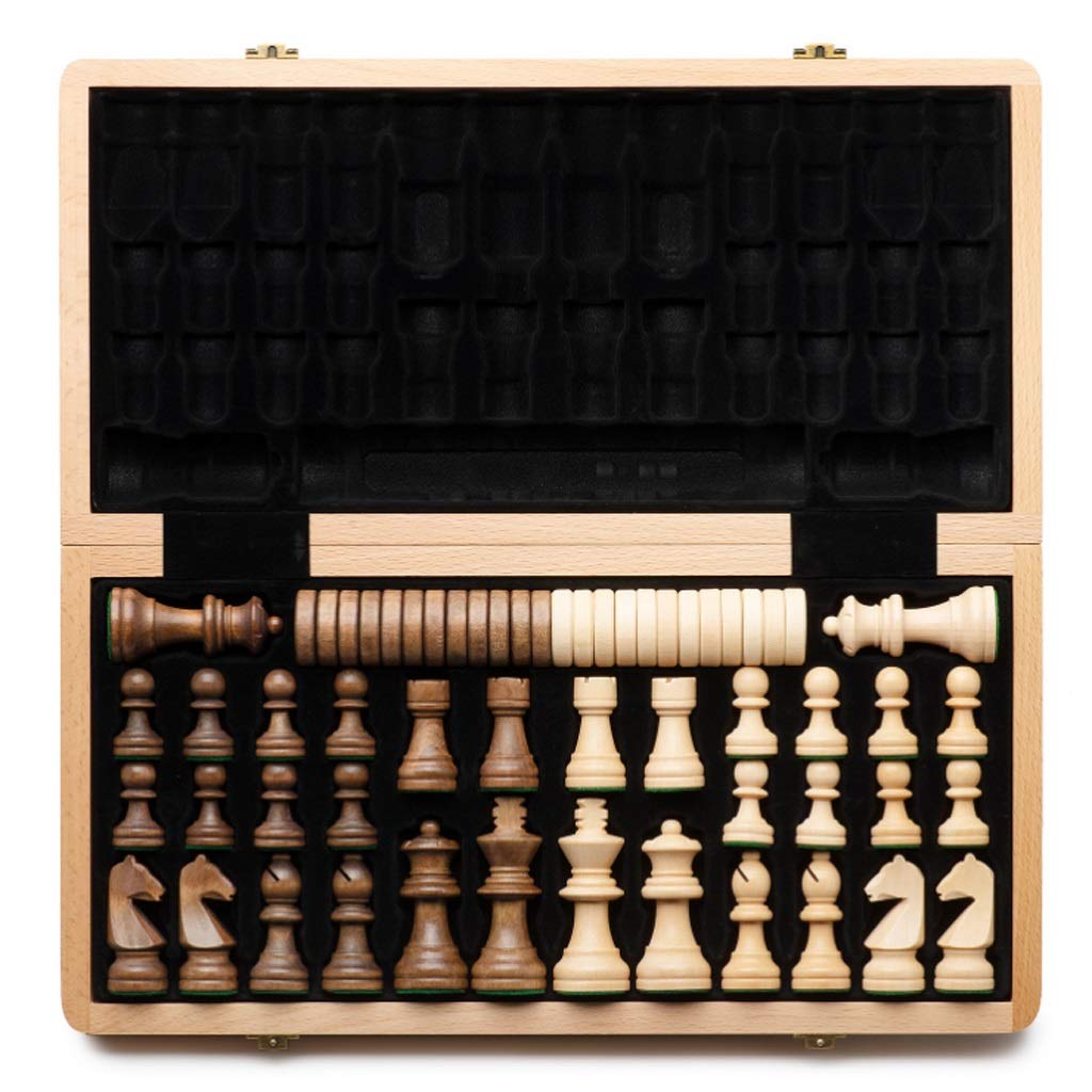 Premium Folding Wooden Chess Set - International Standard Chess Board Game with 32 Pieces | Portable Travel Chess Set for Adults & Kids | Perfect for Home, Office, Travel & Gifts
