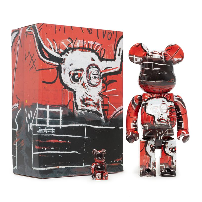 Bearbrick Jean Michel Basquiat No.5 100% & 400% Collectible Figure Set - Limited Edition Art Toy for Display, Gift, and Home Decor