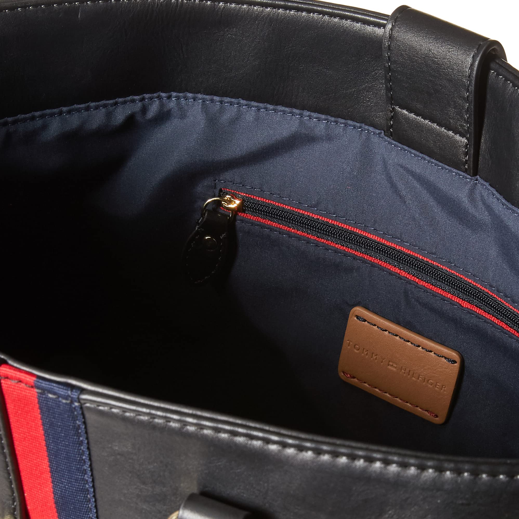 Tommy Hilfiger Women's Jaden Plus Size Leather Tote Bag - Stylish Spacious Handbag for Work, Travel & Everyday Use