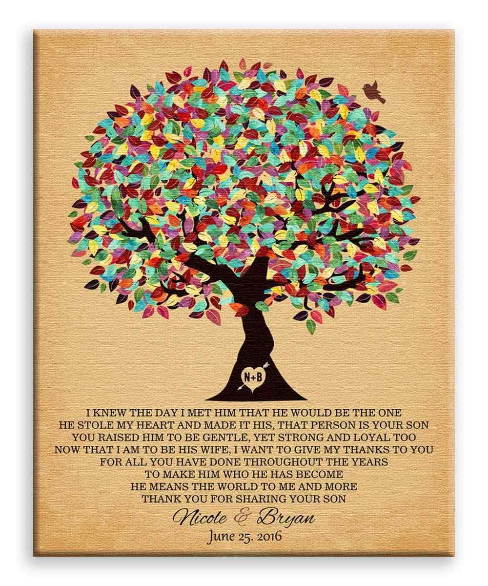 11x14 Mounted Canvas Art Print - Perfect Mother of the Groom Gift, Bride to Mother-in-Law Present, Wedding Thank You Keepsake - Elegant Gift Wrapping Included (LTC-C1203) - Ideal for Wedding Receptions, Bridal Showers & Anniversary Celebrations