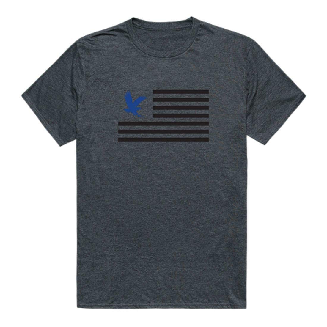 ERAU Embry-Riddle Aeronautical University Eagles USA Flag Graphic T-Shirt - Heather Charcoal - Comfortable Cotton Tee for Aviation Enthusiasts & College Students