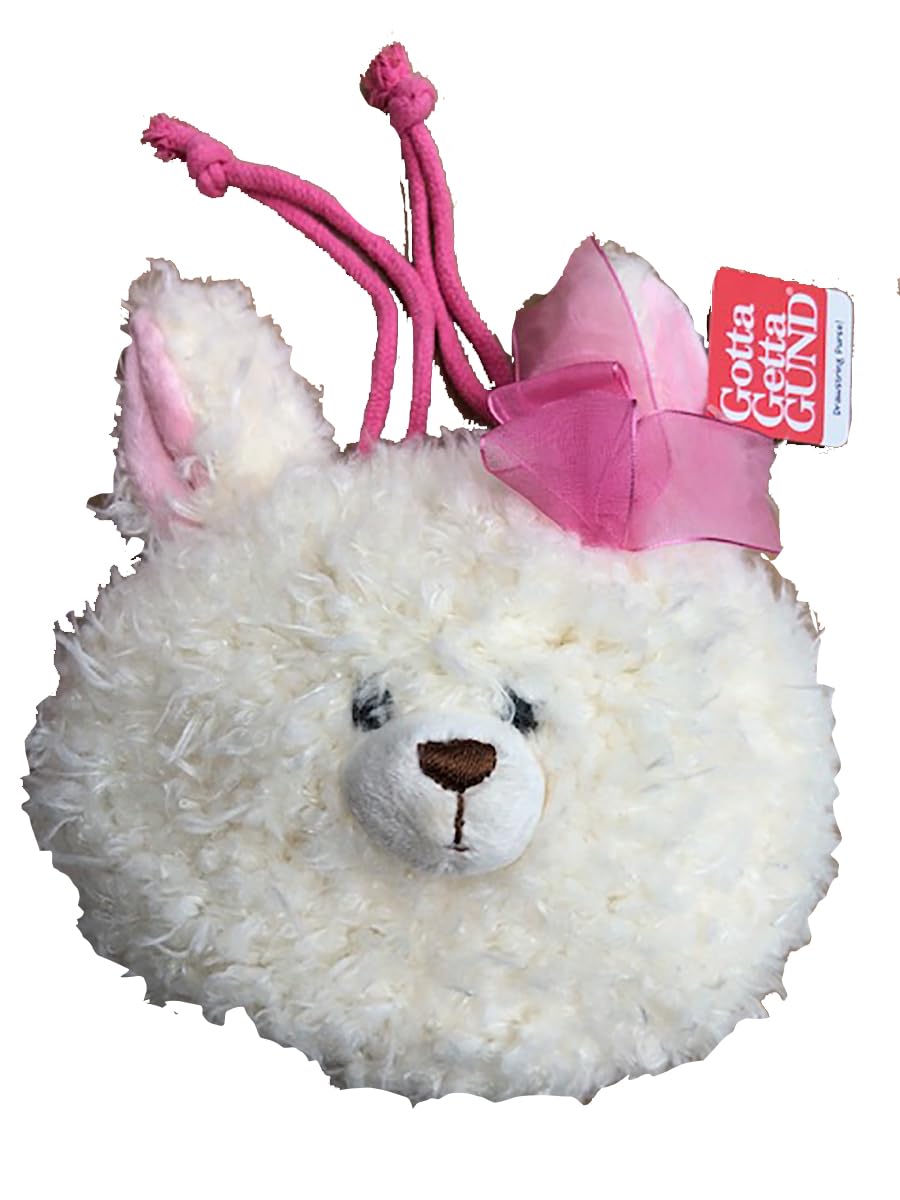 Gund Bunny Drawstring Purse - Creamy White Plush Easter Gift for Girls - Perfect for Easter Baskets, Birthday Presents & Kids' Fashion Accessories