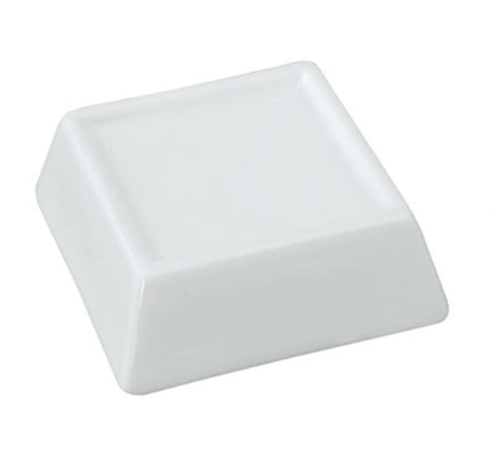 123Arts 6-Piece White Ceramic Square Condiment Dishes - Perfect for Seasoning, Pudding, Desserts & Appetizers - Ideal for Dining Table, Kitchen Counter & Party Serving