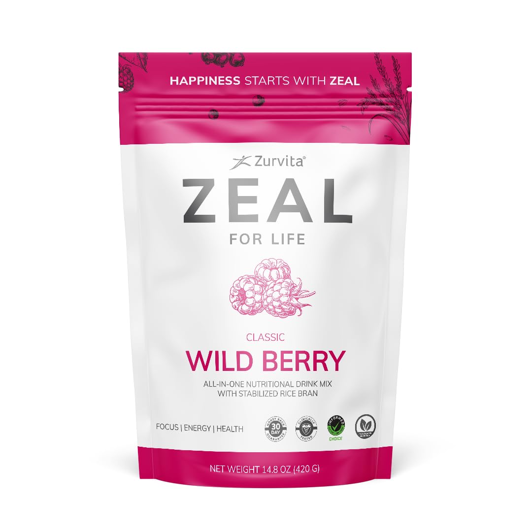 Zurvita Zeal for Life 30-Day Wellness Bag - Wild Berry Flavor (420g) | Premium Nutritional Supplement for Vitality, Immunity & Overall Wellness | Perfect for Daily Energy Boost & Immune Support