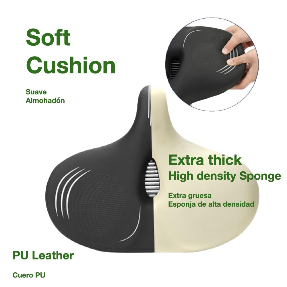 **Extra Wide Comfortable Plus Size E-Bike Seat – Electric Bike Cushion for Men & Women – Ideal for Long Rides, Commuting, and Outdoor Adventures**