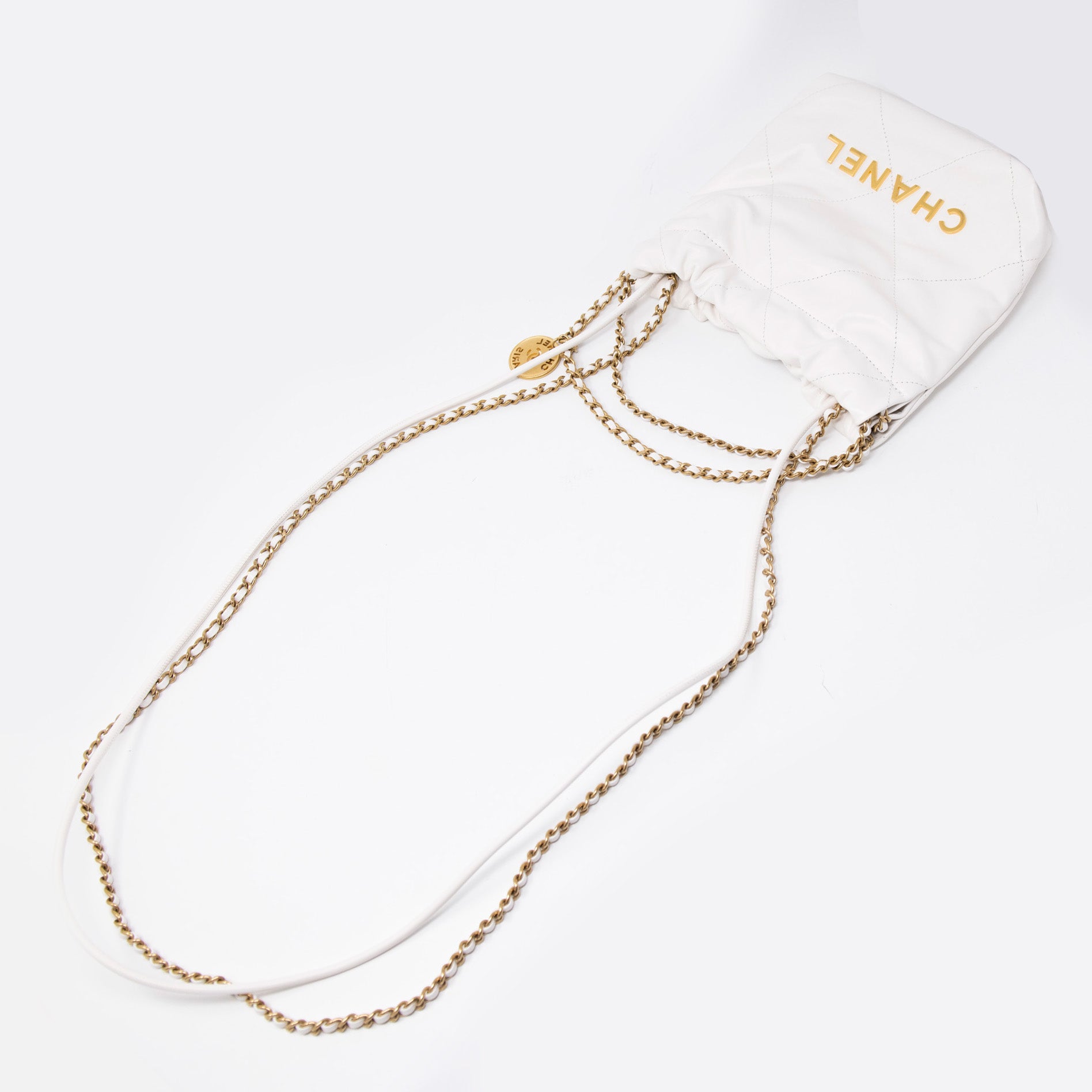 Chanel White Mini 22 Hobo Bag - Luxury Designer Shoulder Bag for Women | Perfect for Everyday Use, Date Night & Special Occasions