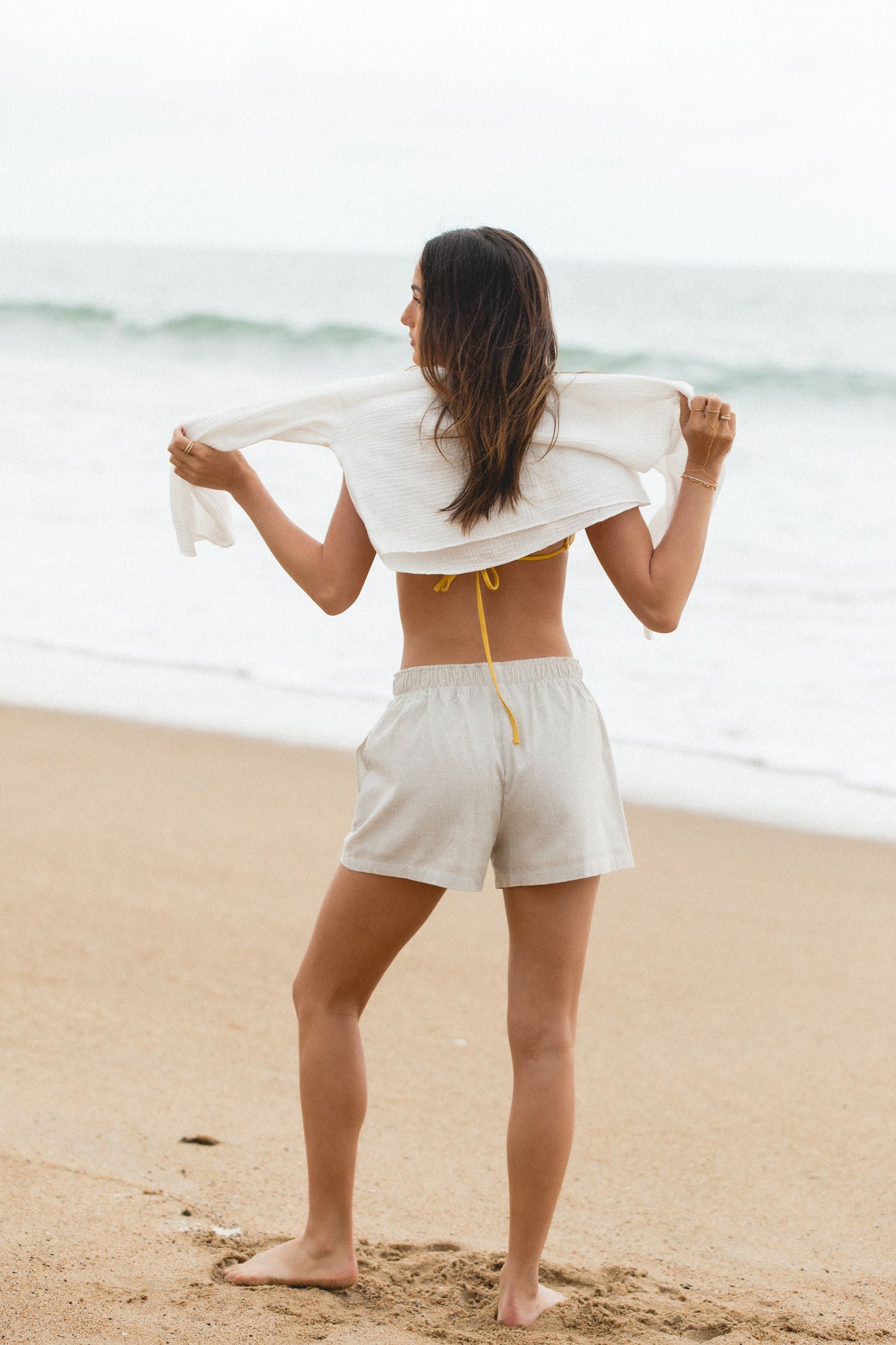 Stylish Sunday Striped Shorts for Men & Women - Comfortable Casual Wear for Summer, Beach, and Outdoor Activities