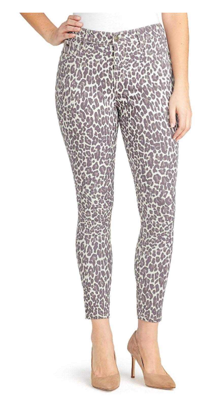 Nine West Women's Printed Gramercy Ankle Jeans - Stylish High-Rise Skinny Denim Pants for Casual Wear & Office Outfits