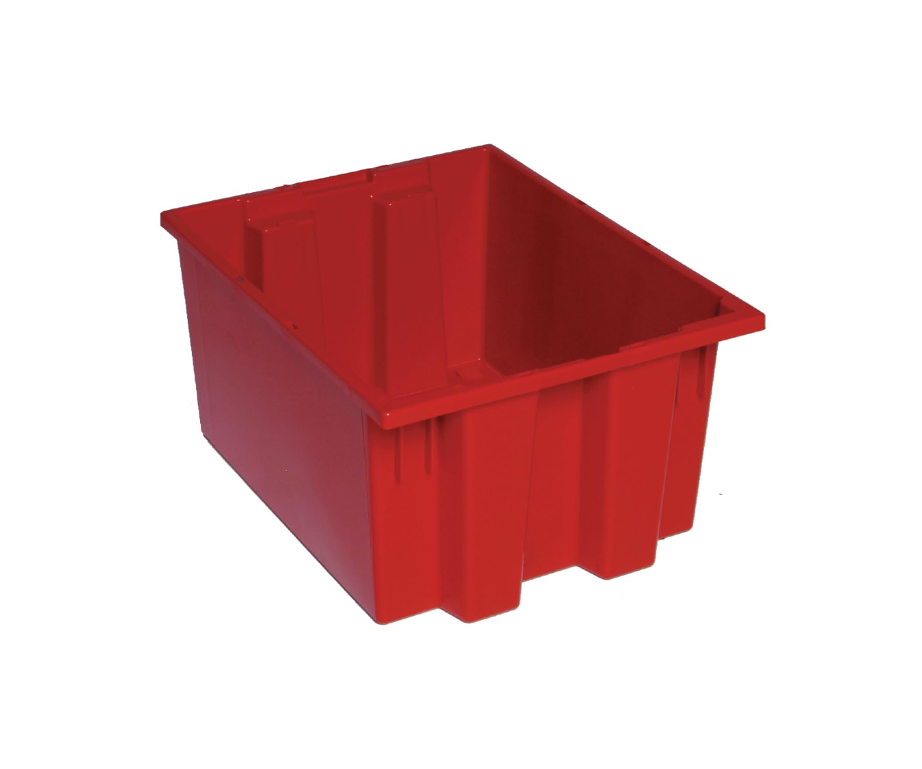 Aviditi Large Plastic Stackable & Nestable Storage Containers - 17 x 14.5 x 9.875 Inches - Red - 6 Pack - Home, Office & Warehouse Organization - Perfect for Pantry, Garage & Closet Storage