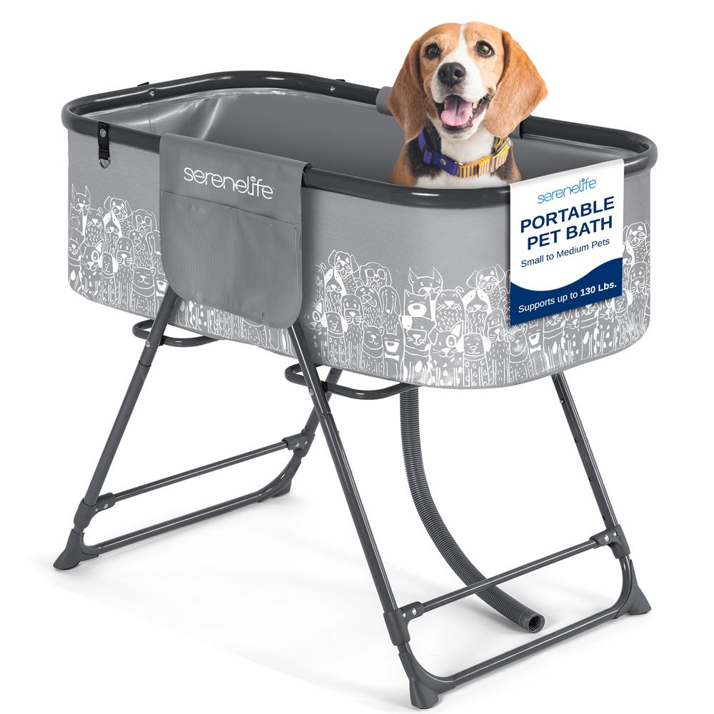 Portable Dog Bath Tub for Small & Medium Dogs - Foldable & Lightweight Pet Washing Tub for Indoor/Outdoor Use - Perfect for Home, Travel & Grooming Salon Use