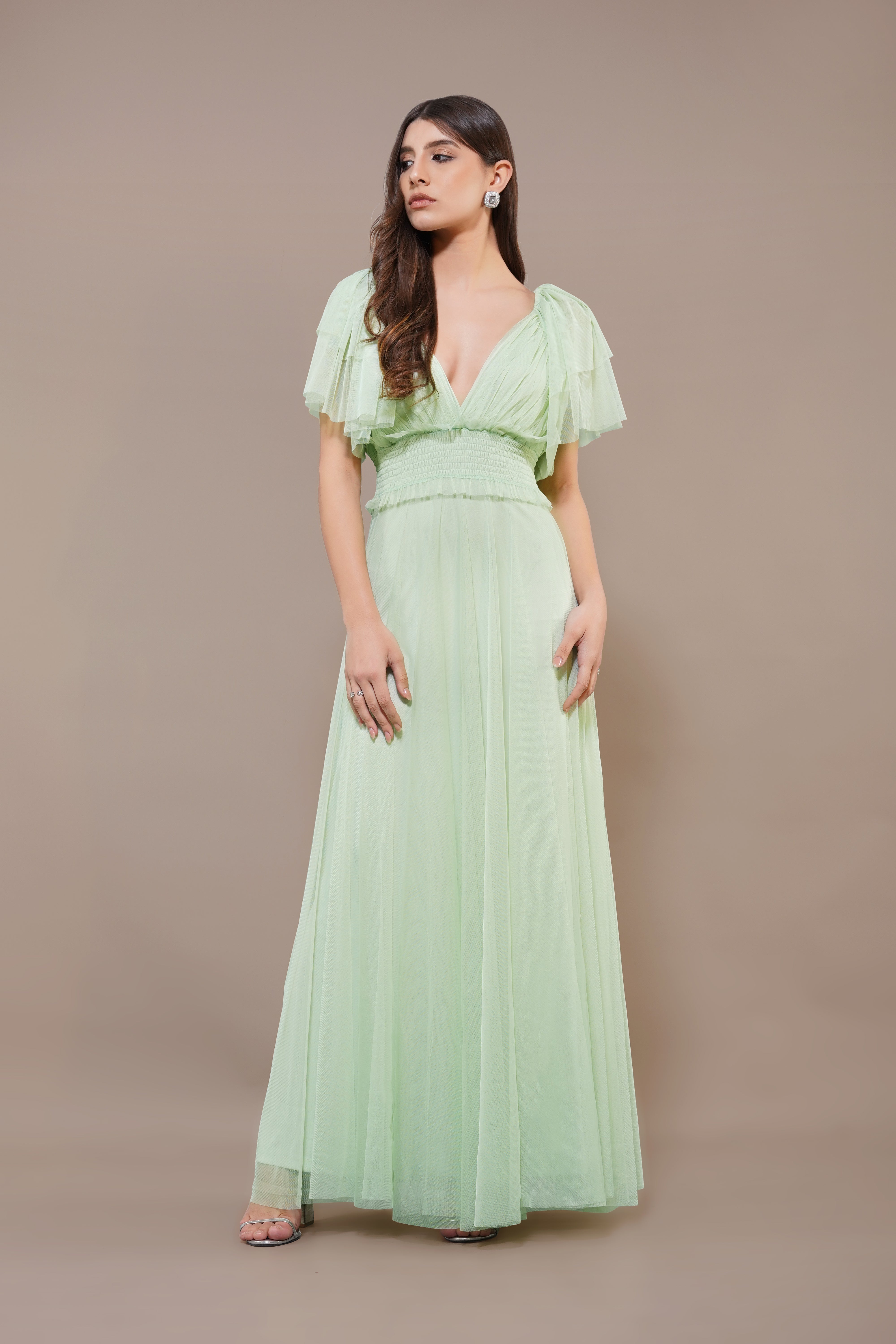 Elegant Shelby Maxi Dress in Sage Green - Flowy Boho Summer Dress for Women | Perfect for Beach Vacations, Weddings & Casual Outings