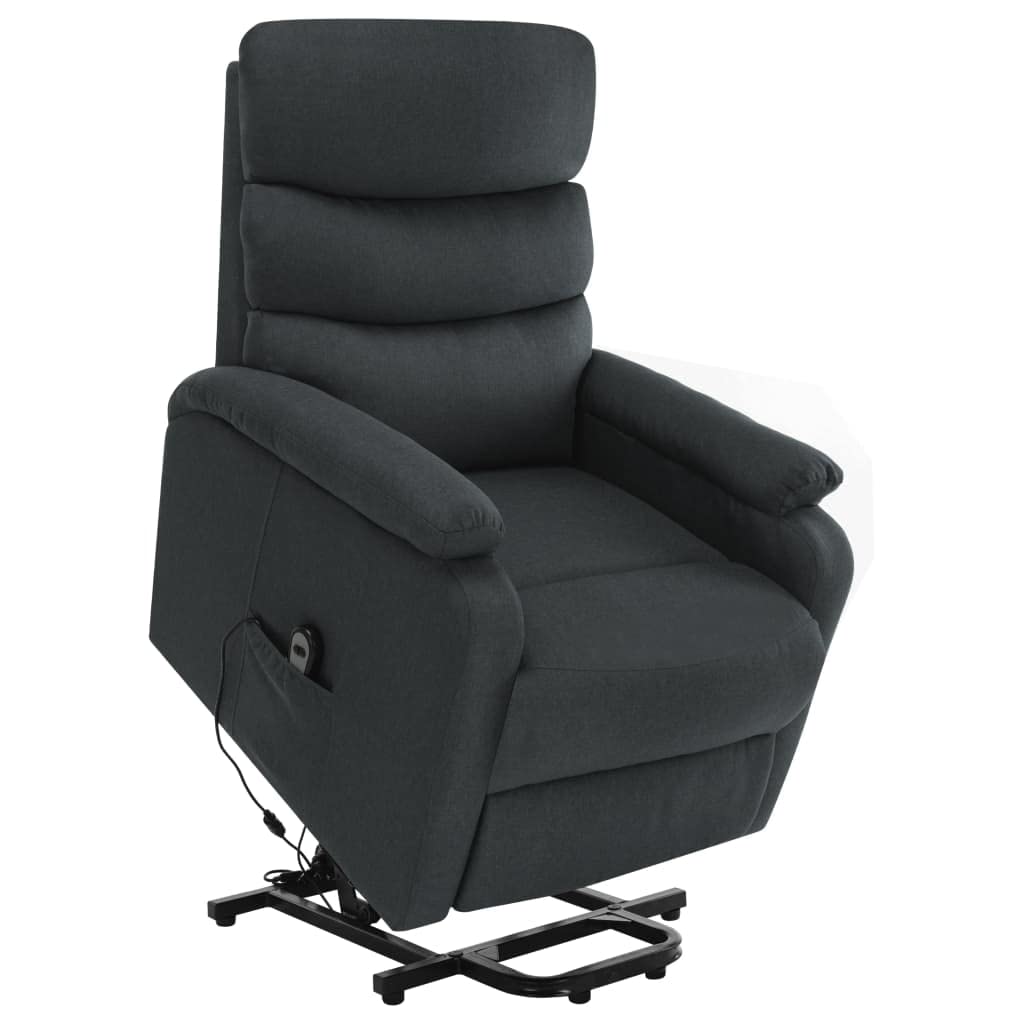 Dark Gray Fabric Reclining Lounge Chair - Single Theater Seating Recliner Sofa with Padded Seat for Reading & Massage | Perfect for Home Theater, Living Room & Office Relaxation