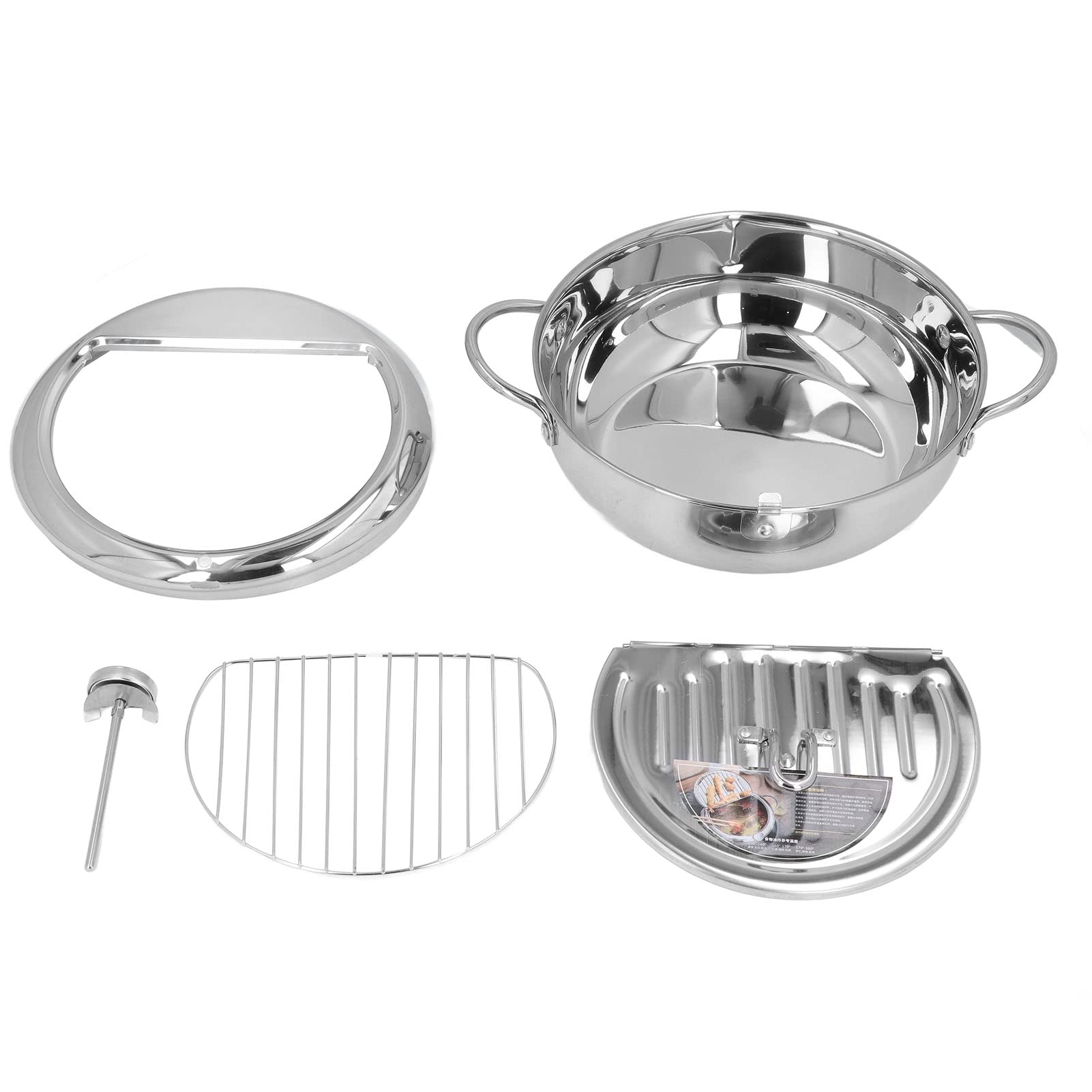 Stainless Steel Japanese Style Deep Fryer Pot - Dishwasher Safe for Tempura, Meatballs & More | Perfect for Home Cooking, Restaurants & Outdoor Events