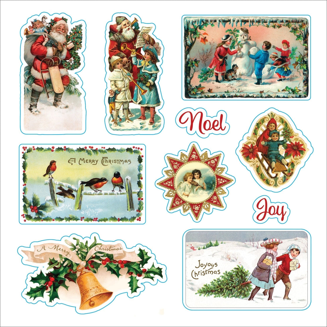 Christmas Sticker Book for Kids - Holiday Scrapbooking, DIY Greeting Cards & Party Decorations - 50+ Festive Stickers for Crafts, Gifts & School Projects