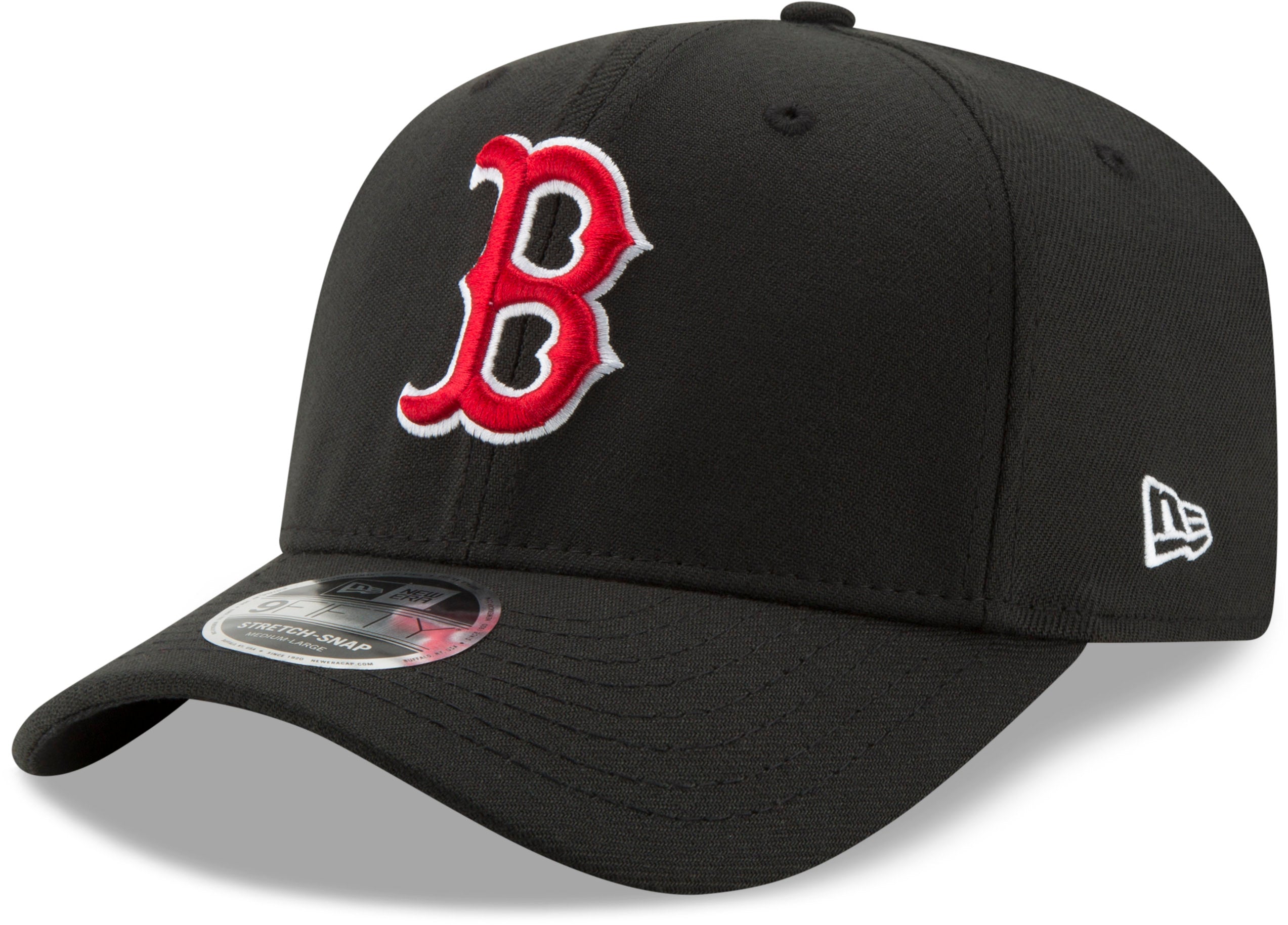 Boston Red Sox New Era 950 Black Stretch Snapback Cap - Adjustable Baseball Hat for Men & Women - Perfect for Games, Casual Wear & Sports Fans