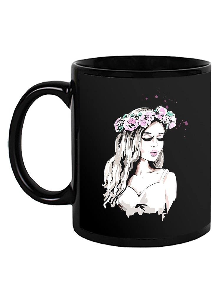 Smartprints Rose Wreath Coffee Mug - Elegant Floral Design Ceramic Cup for Women & Men - Perfect for Home, Office, Tea & Coffee Lovers Gift