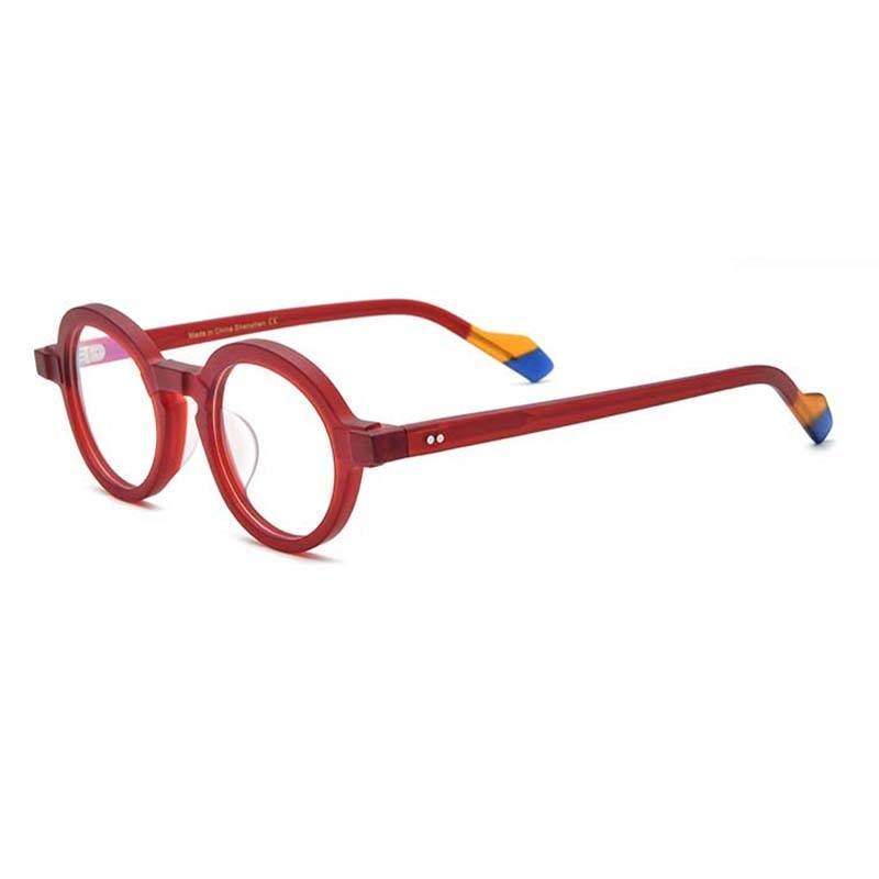 Dimash Round Acetate Optical Glasses Frame - Lightweight & Stylish Eyewear for Men & Women | Perfect for Reading, Working & Daily Wear
