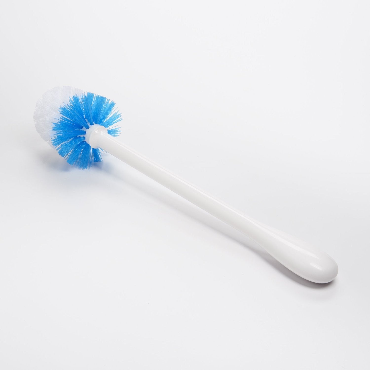 OXO Compact Toilet Brush with Holder - Space-Saving Bathroom Cleaning Tool for Small Spaces | Ideal for Apartments, RVs & Tight Bathrooms