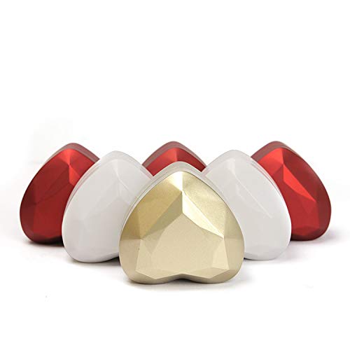Heart-Shaped Velvet Ring Box with LED Light - Elegant Proposal & Engagement Jewelry Gift for Wedding, Anniversary (Champagne) - Perfect for Surprise Proposals, Romantic Moments & Special Occasions