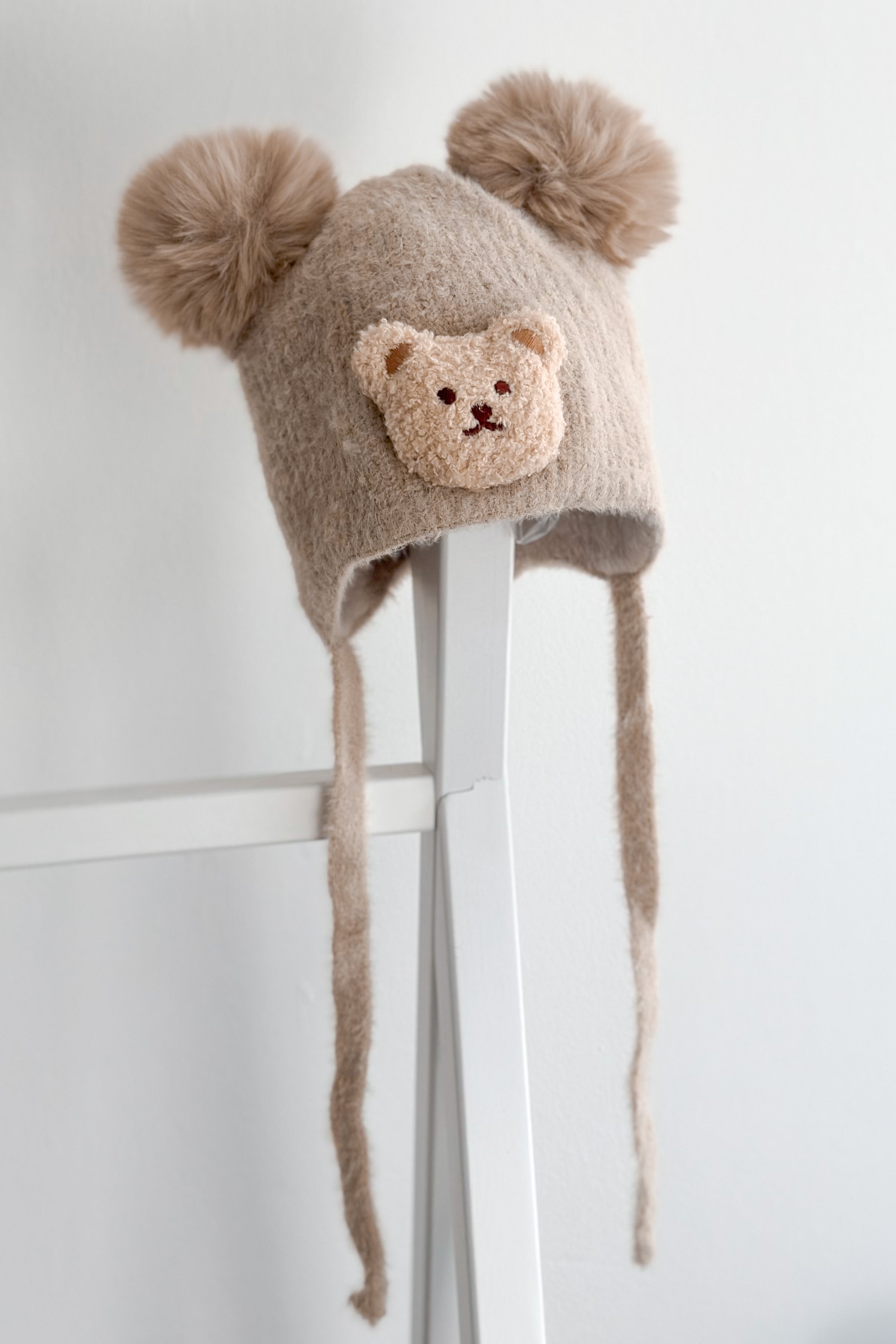 Soft Cashmere Faux Fur Pom Pom Teddy Hat for Women - Winter Beanie for Cold Weather, Outdoor Activities & Fashion Accessory