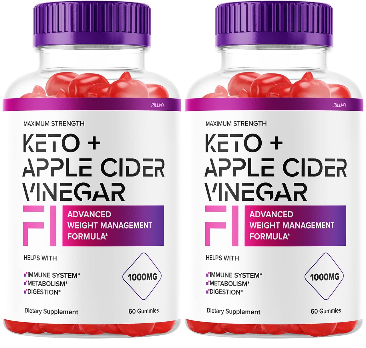 2 Pack F1 Keto ACV Gummies with Apple Cider Vinegar - Advanced Formula Keto Supplement (120 Gummies) for Weight Management & Digestive Health | Perfect for Ketogenic Diet & Daily Wellness Routine