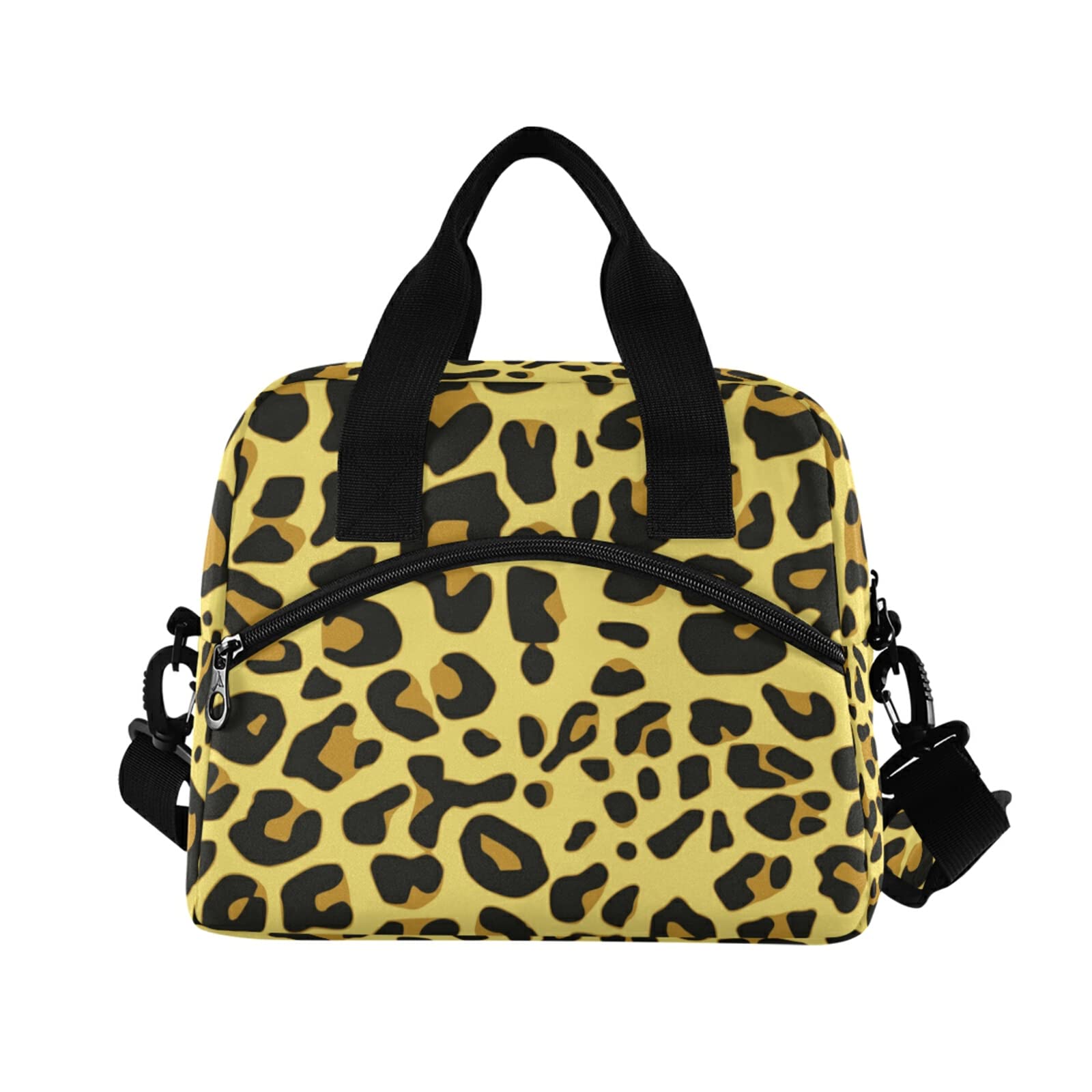Cheetah Print Insulated Lunch Bag - Reusable Leakproof Cooler Tote for Women & Men with Adjustable Shoulder Strap | Perfect for Work, School, Picnic, Camping & Outdoor Activities