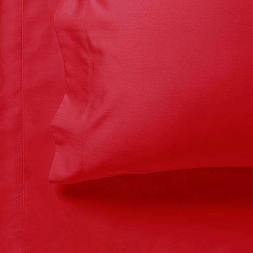 1000TC Ultra Soft King Single Size Bed Sheet Set - Red Flat & Fitted Sheets for Luxurious Comfort | Perfect for Guest Rooms, Dorms & Cozy Bedrooms