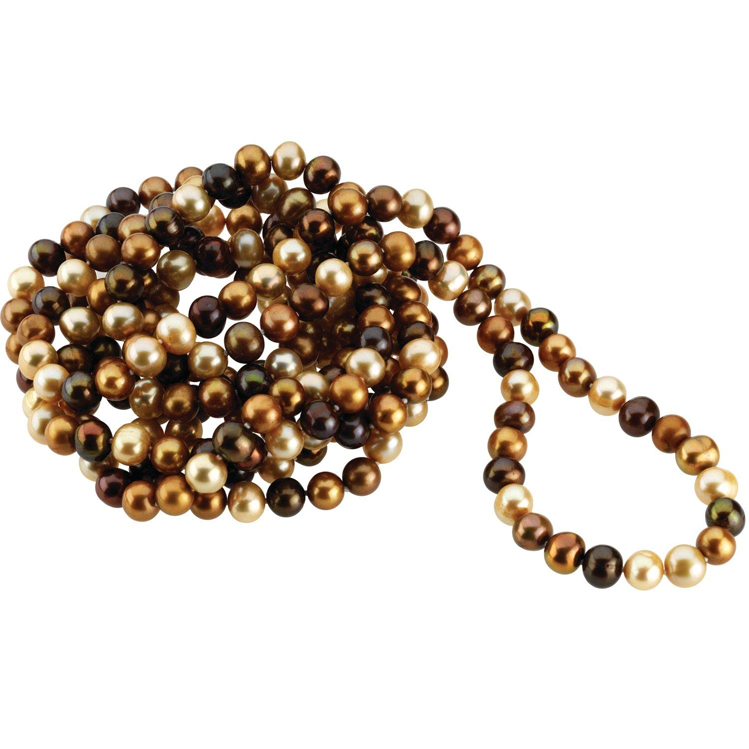Freshwater Cultured Dyed Chocolate Pearl Necklace - 72