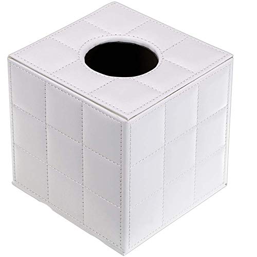 Premium Leather Tissue Box Cover - Magnetic Bottom Square Napkin Holder for Home & Office - Stylish Facial Tissue Dispenser for Living Room, Bedroom, or Desk Decor