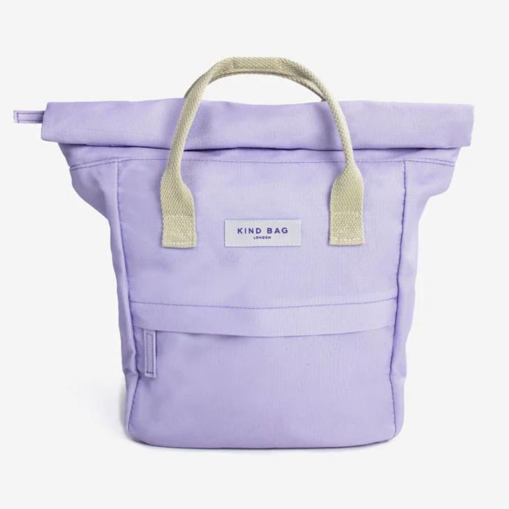 Kind Bags Hackney Mini Backpack - Lightweight Waterproof Laptop Backpack for Women & Teens, Perfect for School, Travel & Daily Use (Lilac)