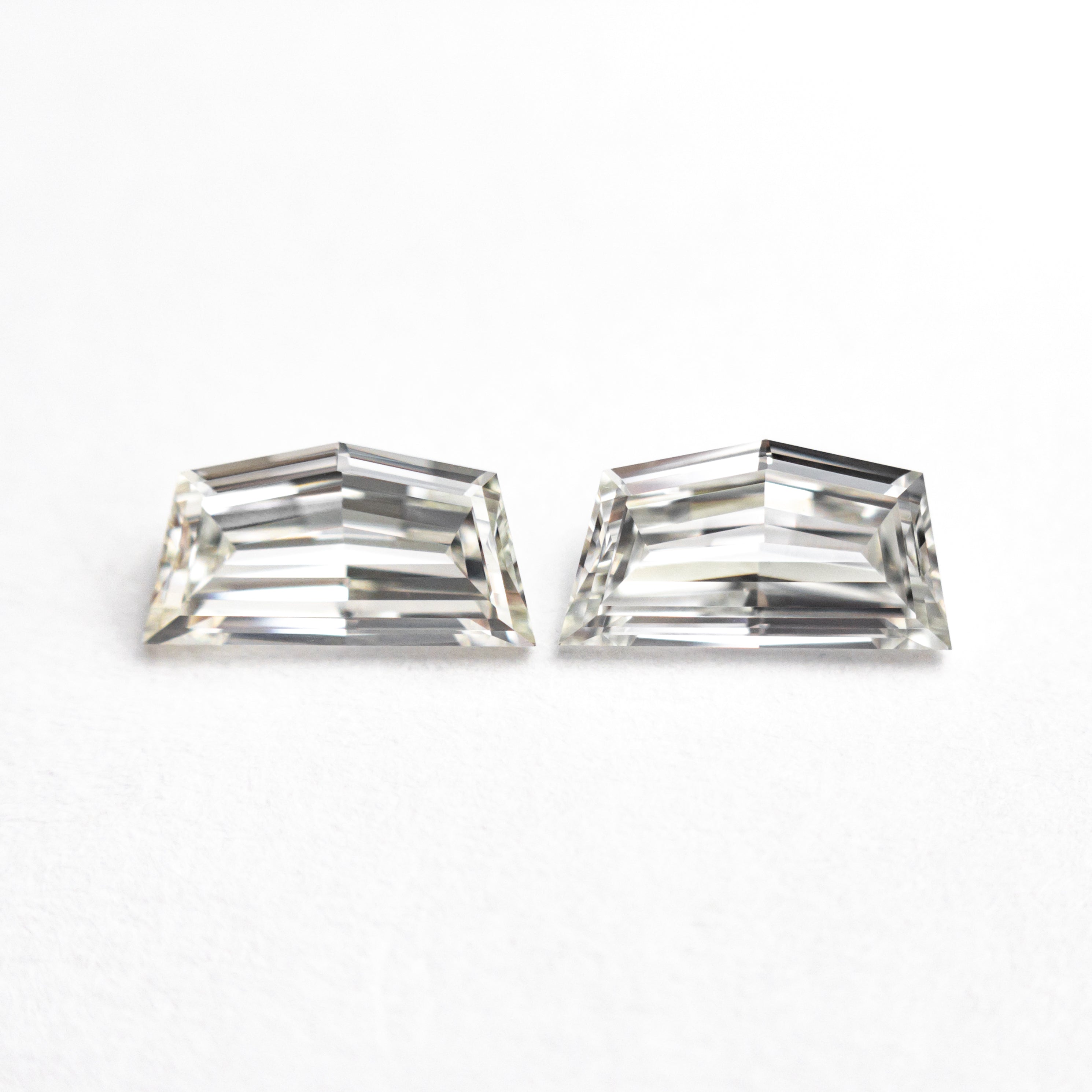 0.85cttw Matching Pair Step Cut Diamond Epaulette Earrings (6.59x3.49x1.90mm & 6.56x3.40x2.00mm) VVS2/VS1 Clarity H-J Color - Perfect for Weddings, Anniversaries & Special Occasions