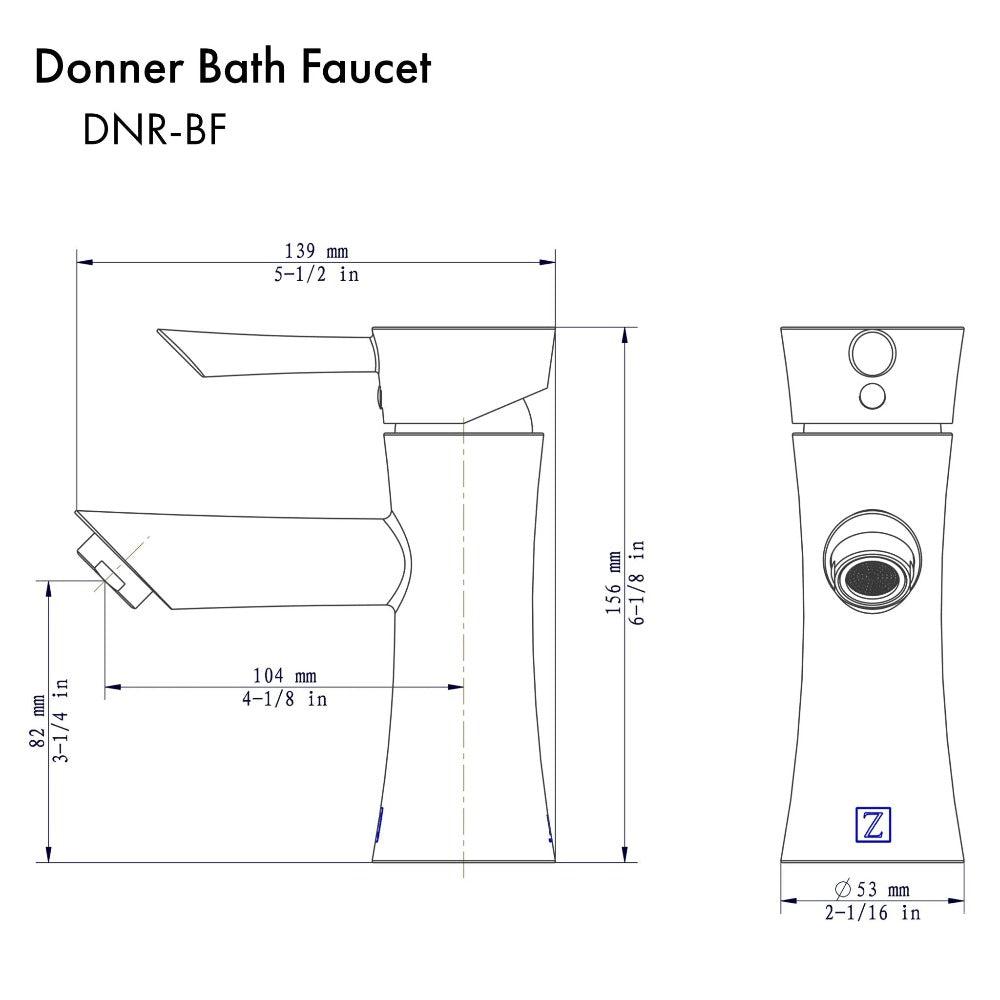 ZLINE Donner Single Handle Bathroom Faucet in Chrome Finish - Modern Waterfall Spout Design for Bathroom Sink & Vanity (DNR BF CH) | Perfect for Home Renovation & Luxury Bathroom Upgrades