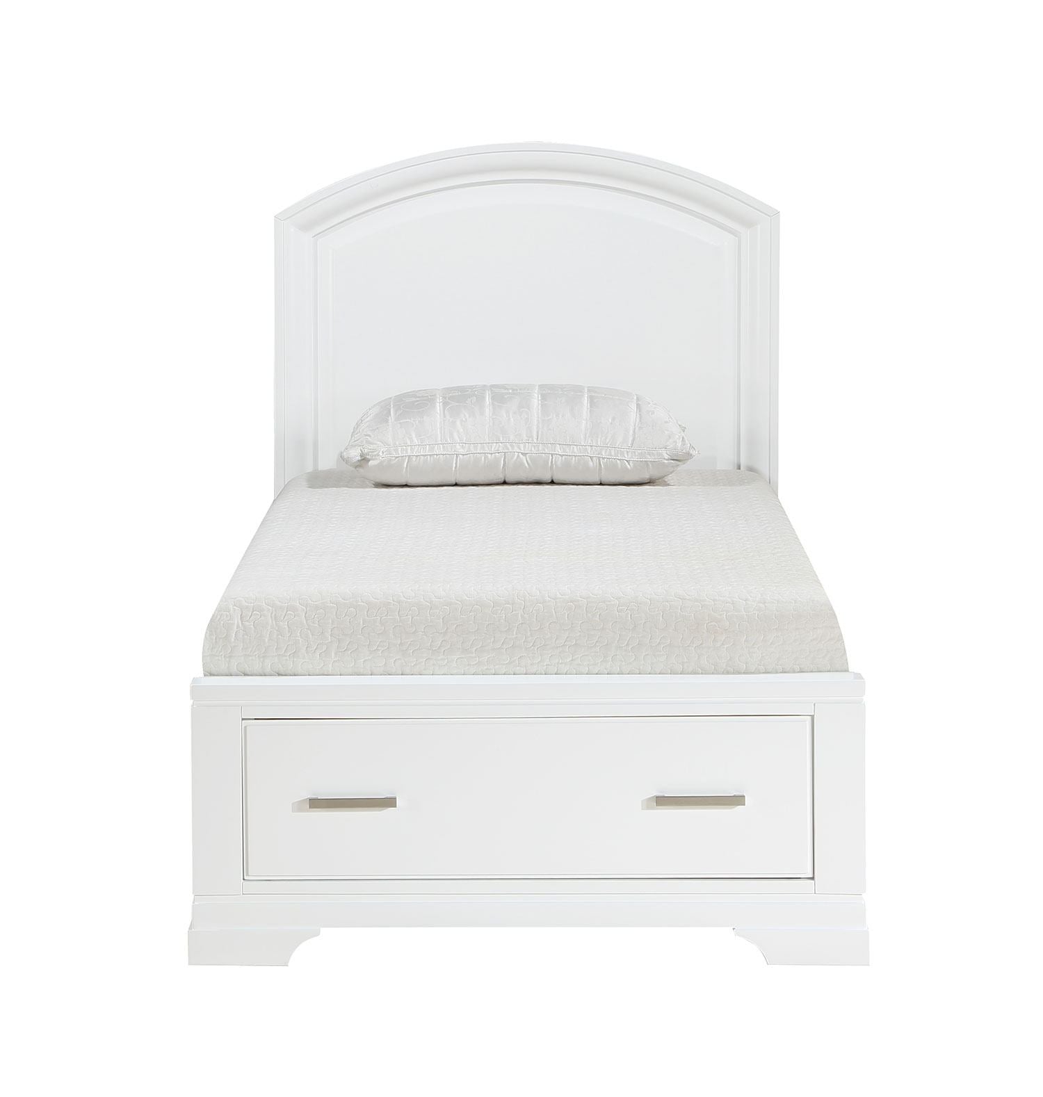 Arista 3-Piece Twin Storage Bed Frame Set in White - Space-Saving Bedroom Furniture with Underbed Drawers for Kids, Teens & Small Rooms