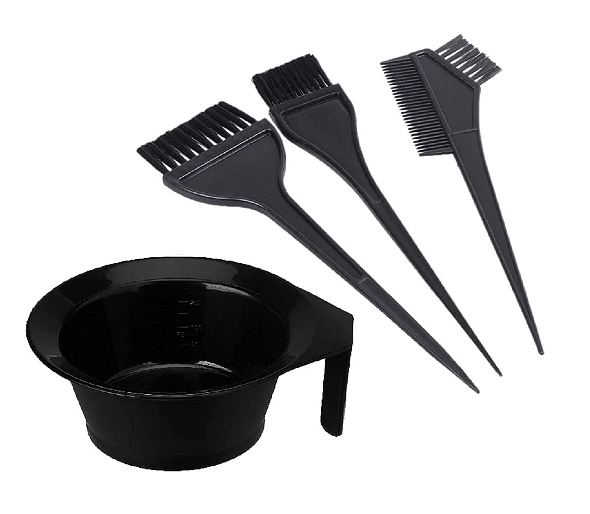 Professional Red Square Plastic Hair Dye Brush & Mixing Bowl Kit - Salon-Grade Hair Coloring Tools for Women - Perfect for Home Use, Spas, Salons & Hair Treatments - DIY Hair Color Application & Styling