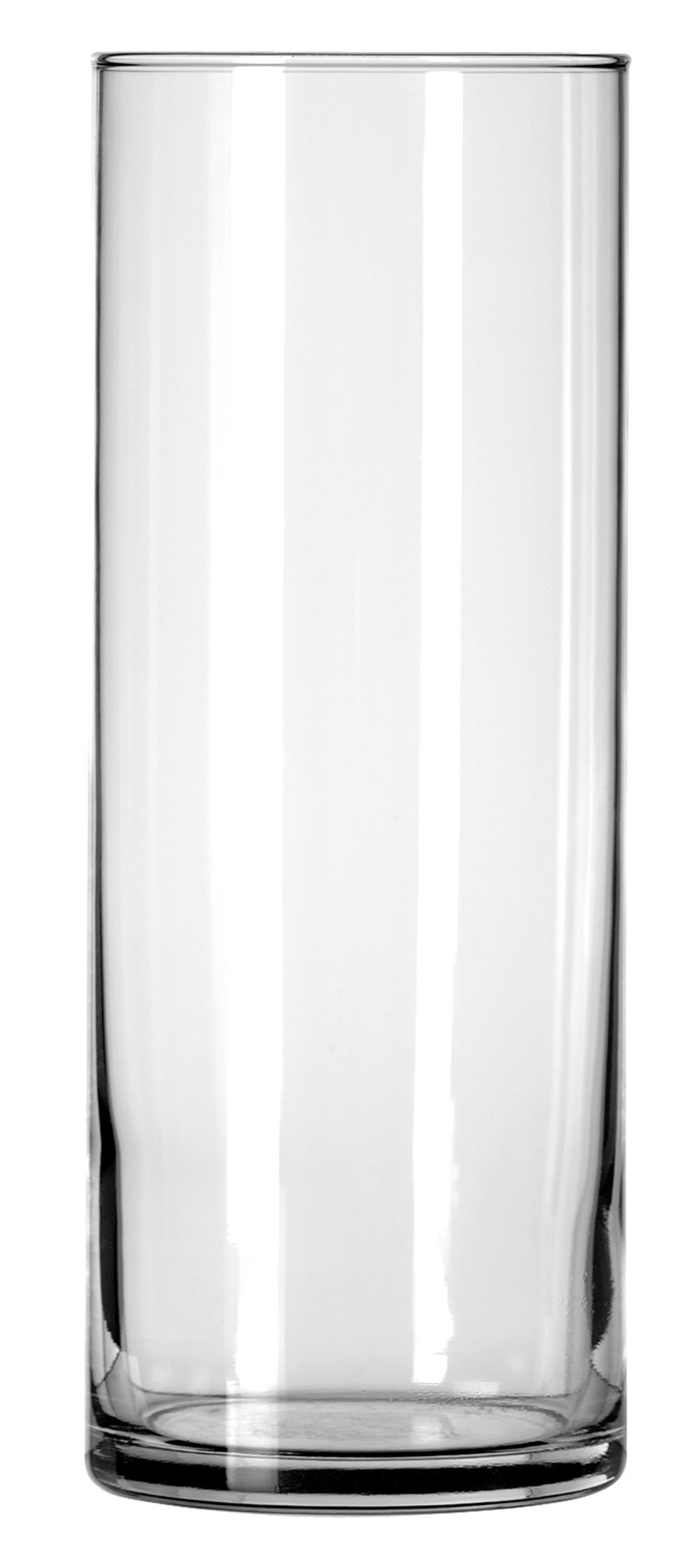 Libbey 9-Inch Clear Glass Cylinder Vase Set of 12 - Perfect for Wedding Centerpieces, Home Decor & Floral Arrangements