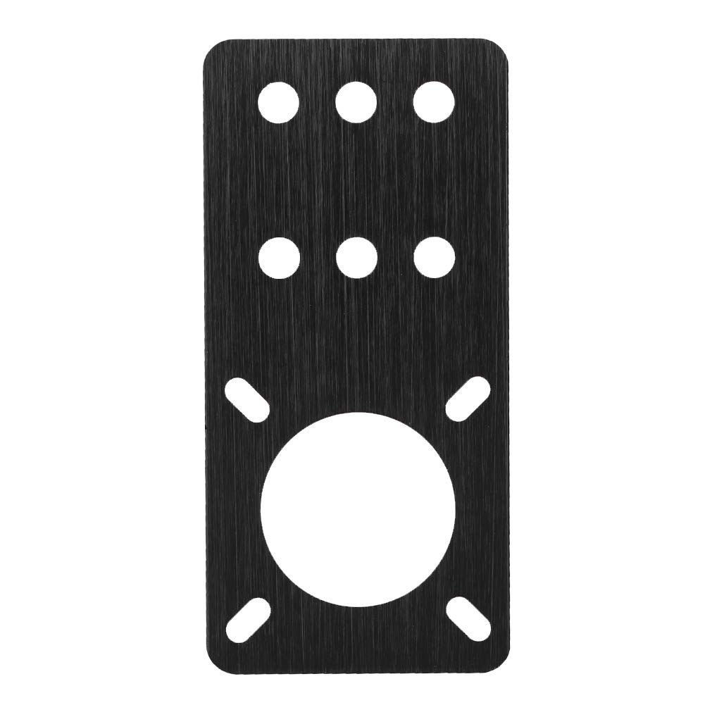 High-Quality 3D Printer Accessories - Black Porous Aluminum Stepper Motor Mount Plate for Nema 17 | Durable Office & Workshop 3D Printing Solution