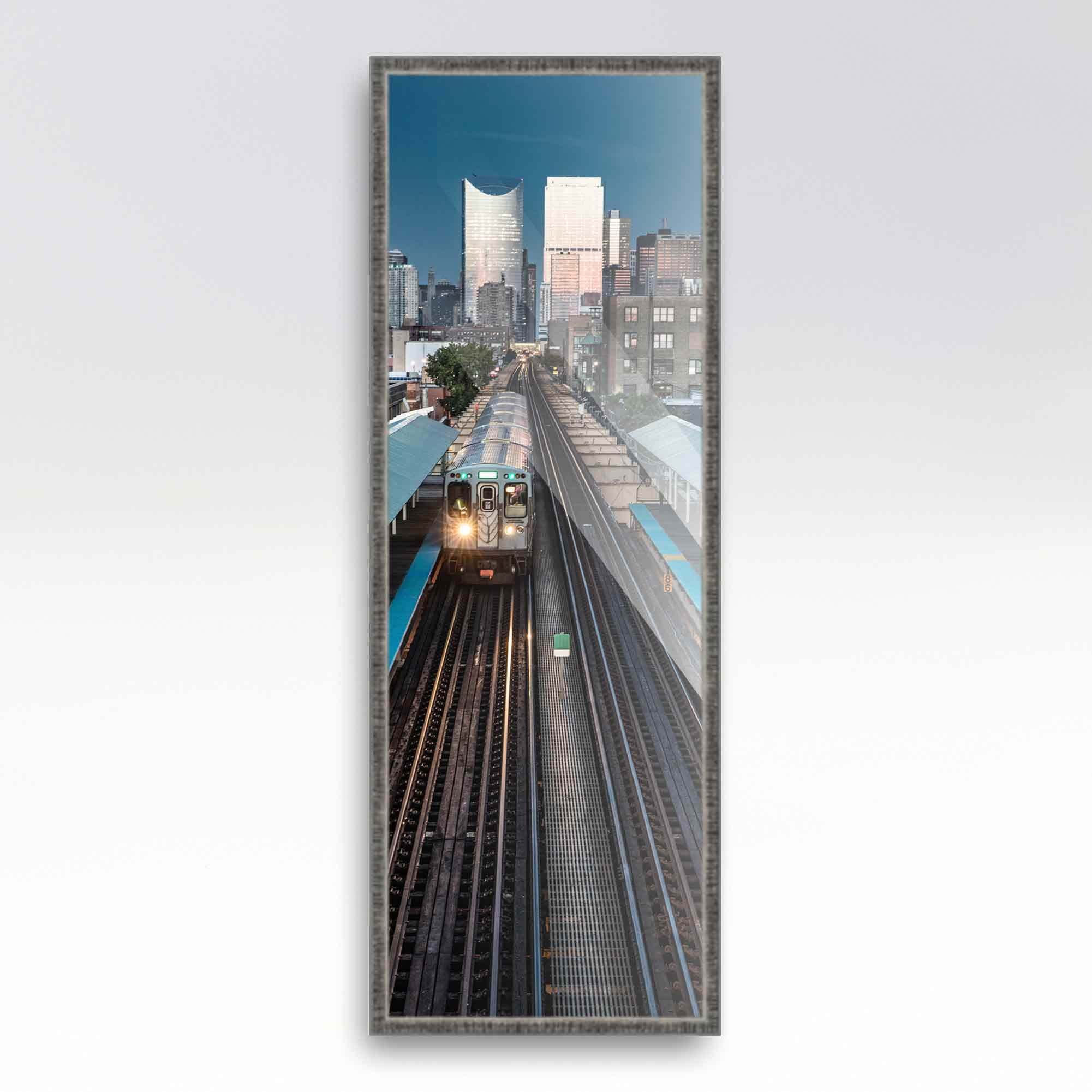 Kingsley Silver 40x20 Inch Wood Picture Frame with UV Acrylic, Foam Board Backing & Hanging Hardware - Elegant Wall Display for Photos, Artwork, and Certificates