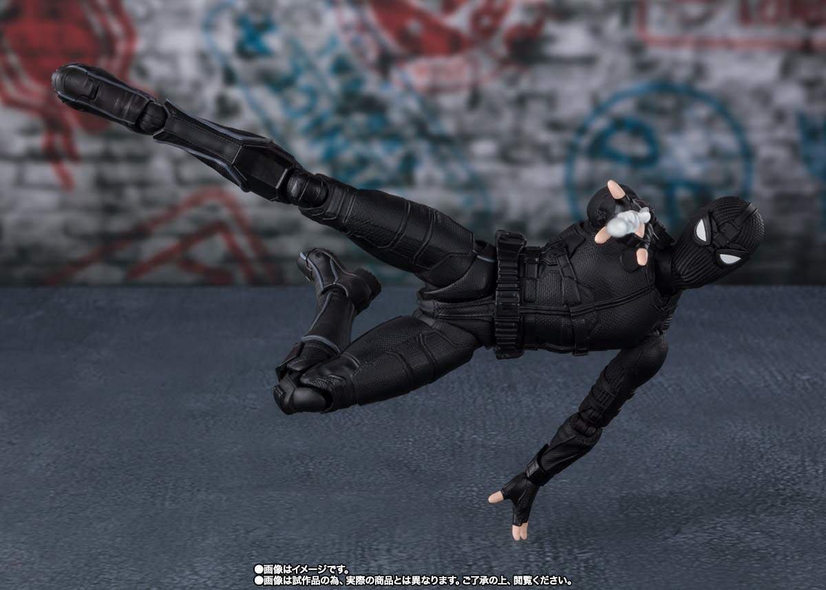 S.H.Figuarts Spider-Man Stealth Suit Action Figure - Marvel Far From Home Movie Collectible for Display & Role Play