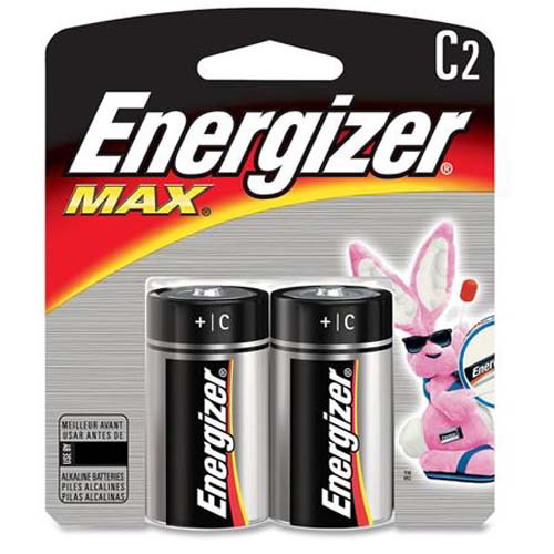 Energizer C MAX Alkaline Batteries 2-Pack - Long-Lasting Power for Flashlights, Toys, and Remote Controls