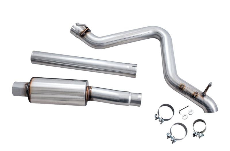 AWE Trail Edition Cat Back Exhaust System for Jeep Gladiator 3.6L V6 (2020-2025) - Single Turn Down Exit - High Performance Off-Road Upgrade for Enhanced Sound & Power