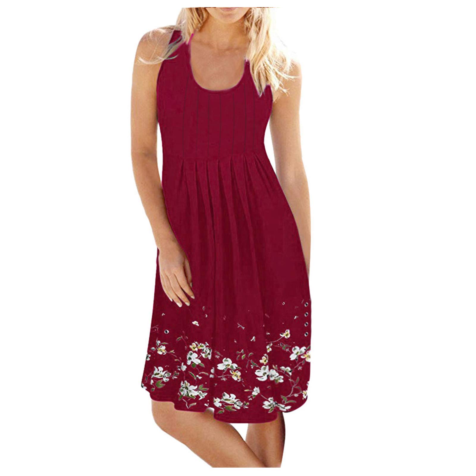 Women's Casual Loose Sleeveless Maxi Dress - Summer Beach Party Tunic with Long Sleeves in Green | Perfect for Vacations, Outdoor Events & Boho Fashion