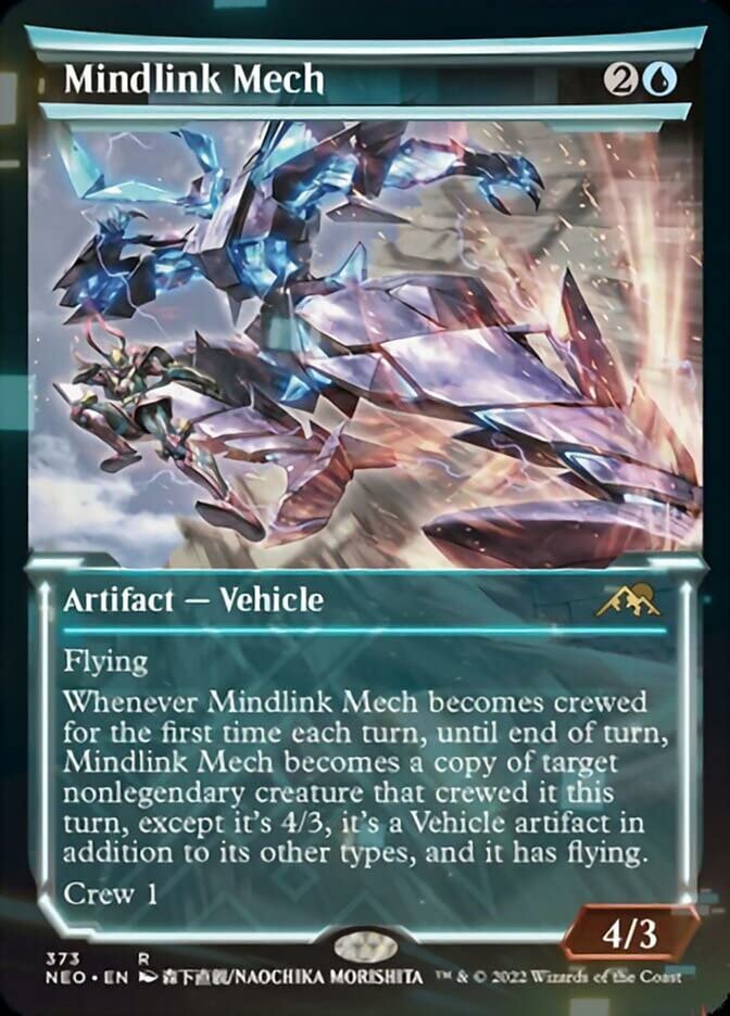 Magic: the Gathering - Mindlink Mech (373) Showcase Card - Kamigawa: Neon Dynasty - Premium Collector's Edition for MTG Deck Building and Competitive Play