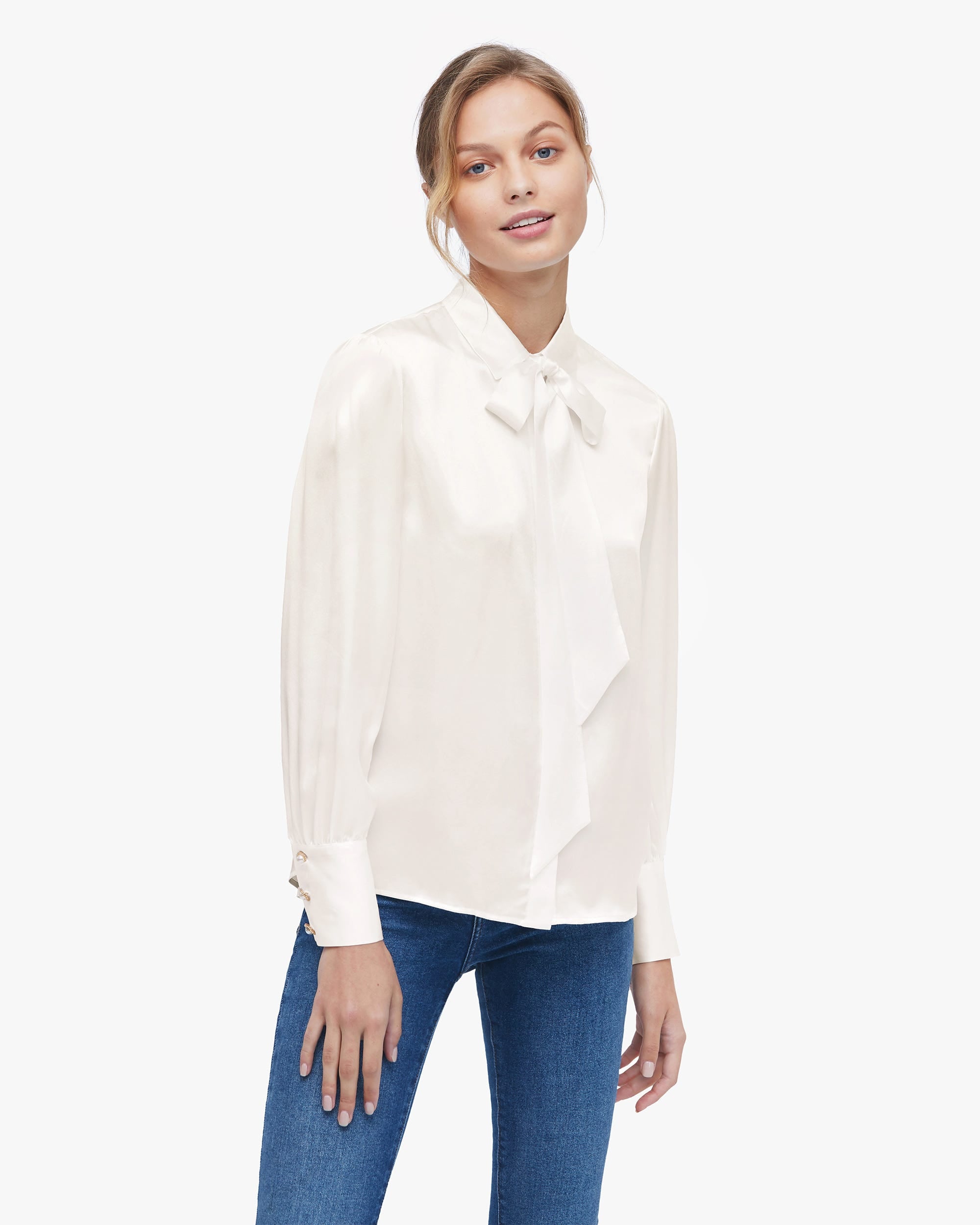 MIM 2 in 1 Silk Shirt for Women - Elegant Blouse & Camisole Set - Soft & Breathable Silk Top for Office, Party & Date Night Outfits