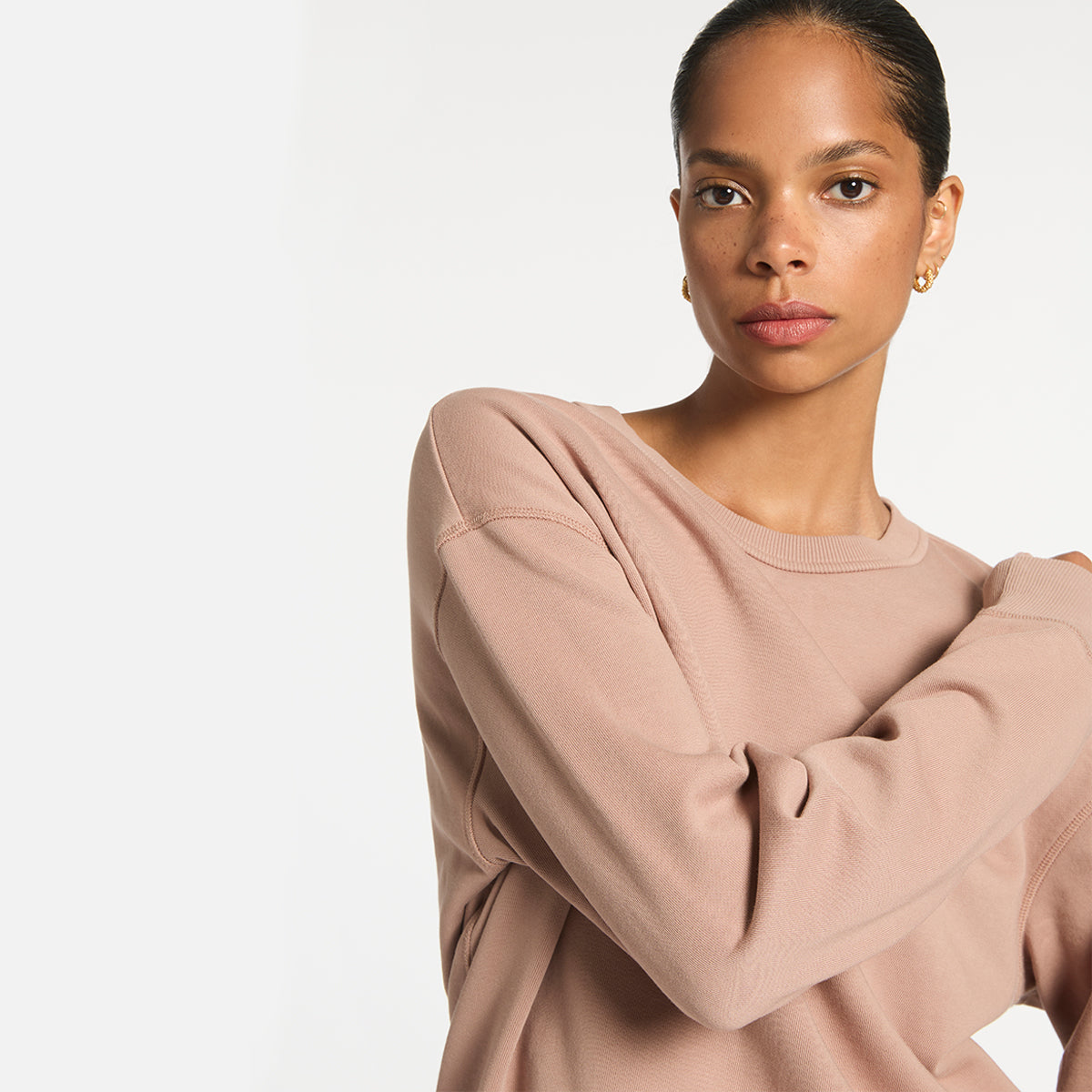 Could Be Nice Women's Classic Crew Neck T-Shirt in Dusty Rose - Soft & Comfortable Casual Tee for Everyday Wear