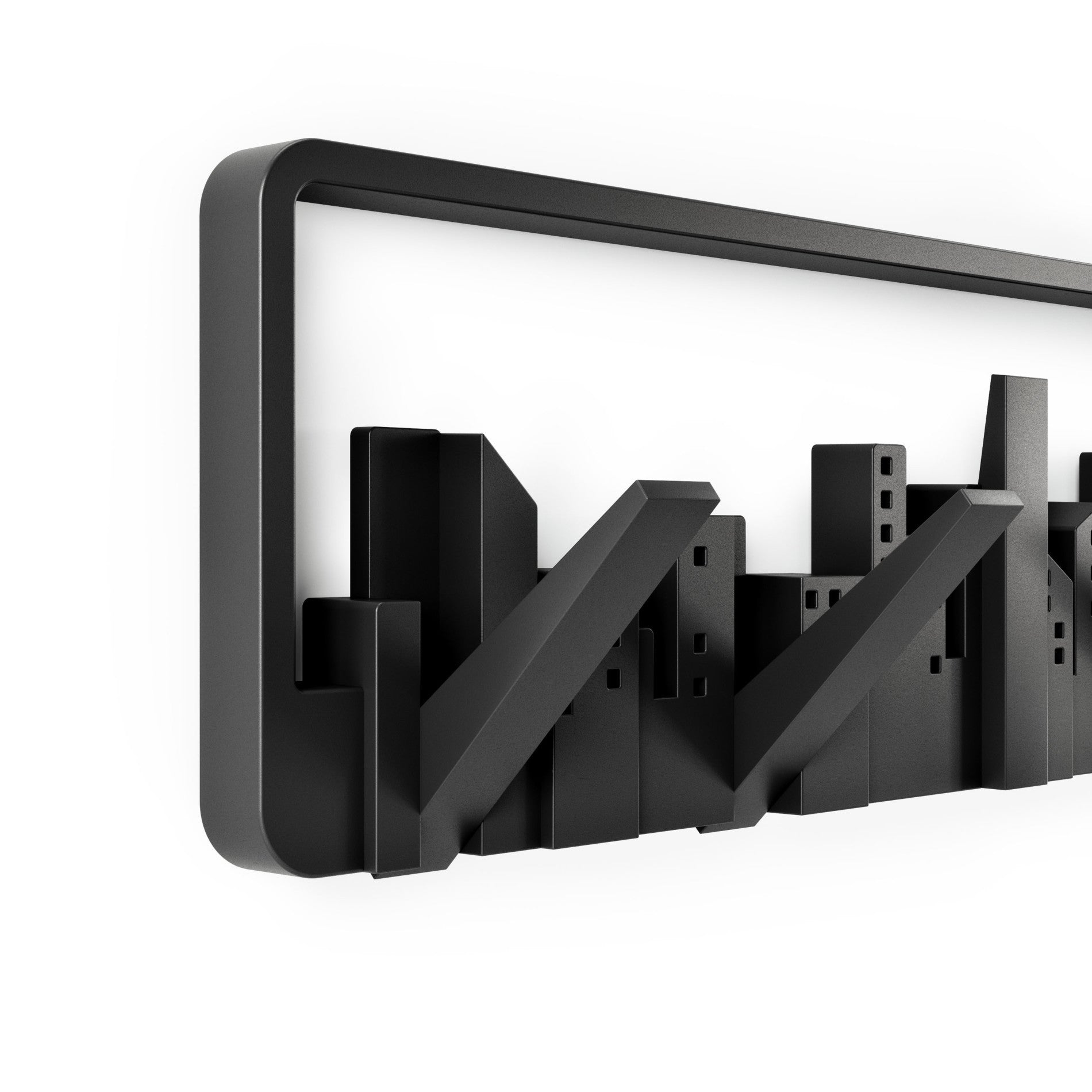Skyline 5 Wall Hook - Heavy Duty Stainless Steel Hooks for Hanging Coats, Hats & Bags - Perfect for Entryway, Garage & Closet Organization