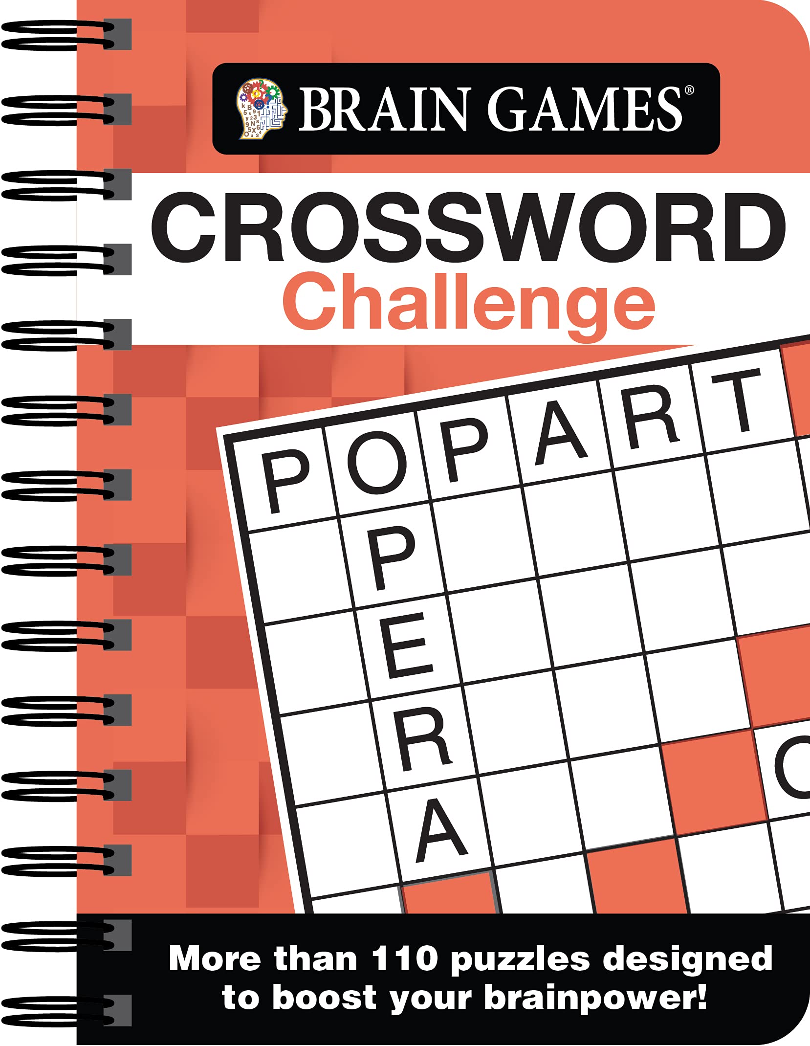Brain Games - To Go - Crossword Challenge Book for Adults - Travel & Commute Entertainment - Fun Mental Exercise for Road Trips, Airplane & Waiting Rooms