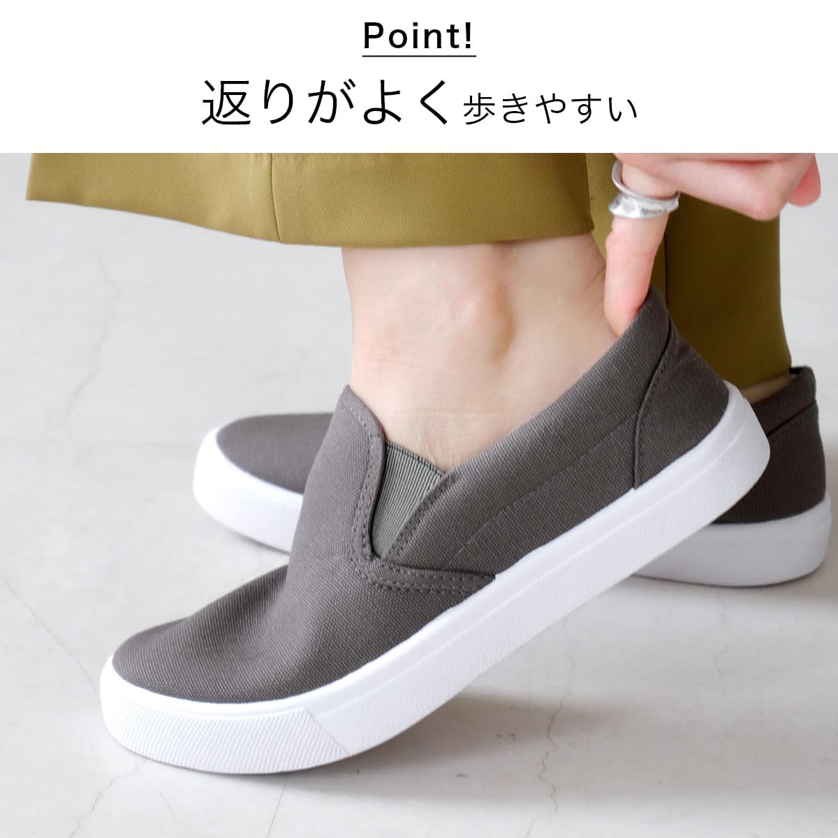 AmiAmi Women's Slip-On Sneakers - Lightweight Comfortable Casual Walking Shoes for Women - Perfect for Work, Travel & Everyday Wear (Style FKL004)