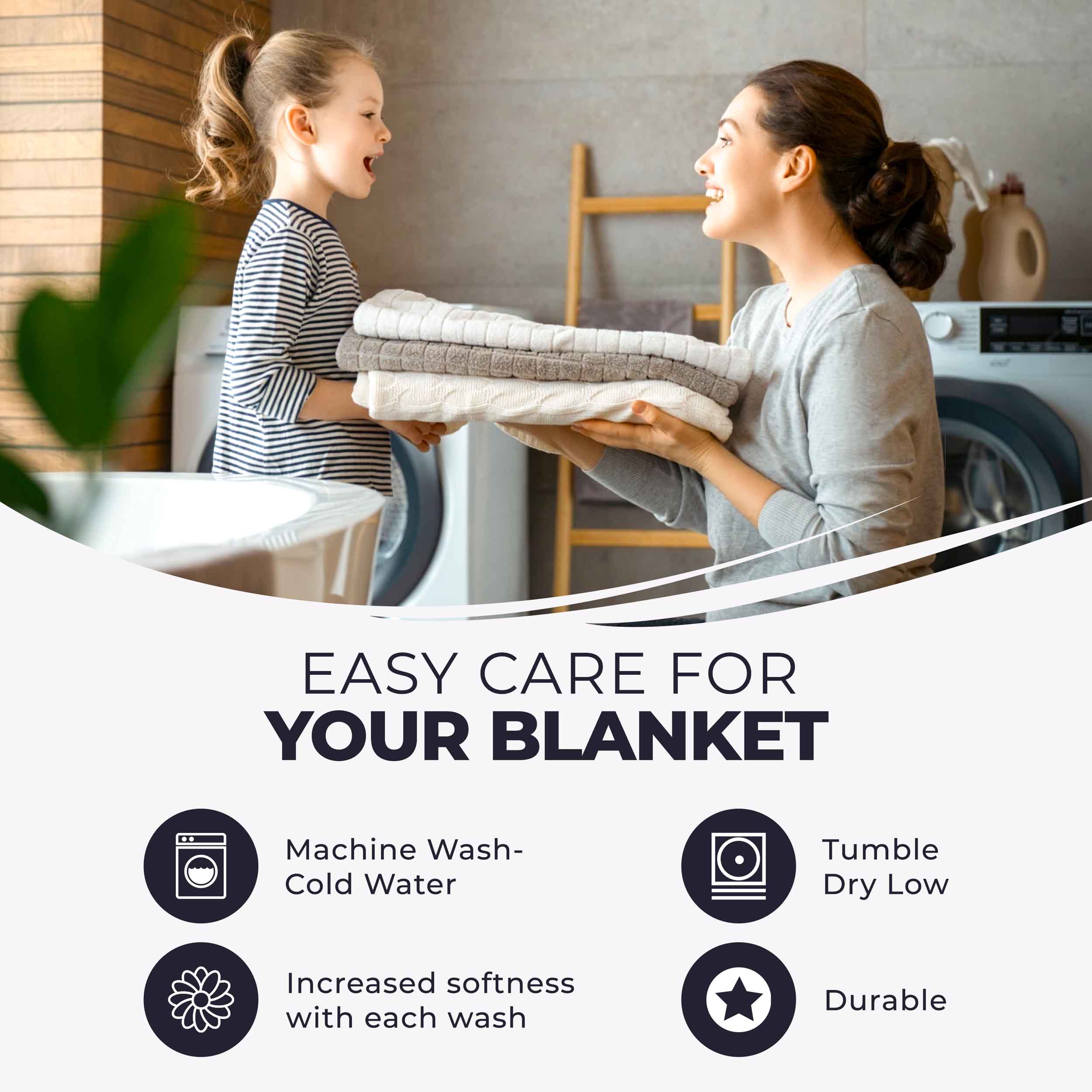 Soft Basketweave All-Season Cotton Bed Blanket & Sofa Throw - Lightweight Breathable Blanket for Bedroom, Living Room, Travel and Outdoor Use
